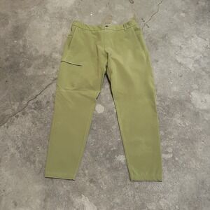 Lululemon Ever Alert Pants Mens LM5644S Mossy Green Inseam Nylon Stretch 36 X 30